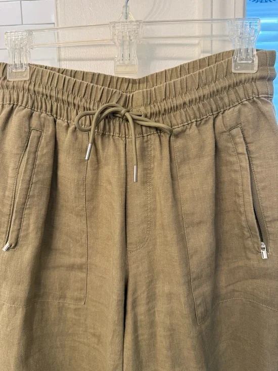 Athleta Retreat Linen Pants XS Olive Green - Picture 6 of 6